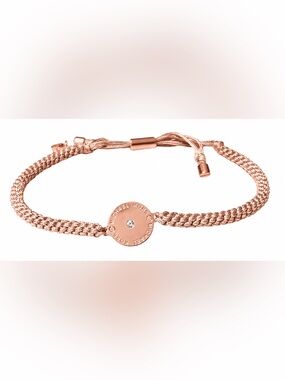 NWOT Michael Kors Rose Gold-Tone Braided Cord Bracelet